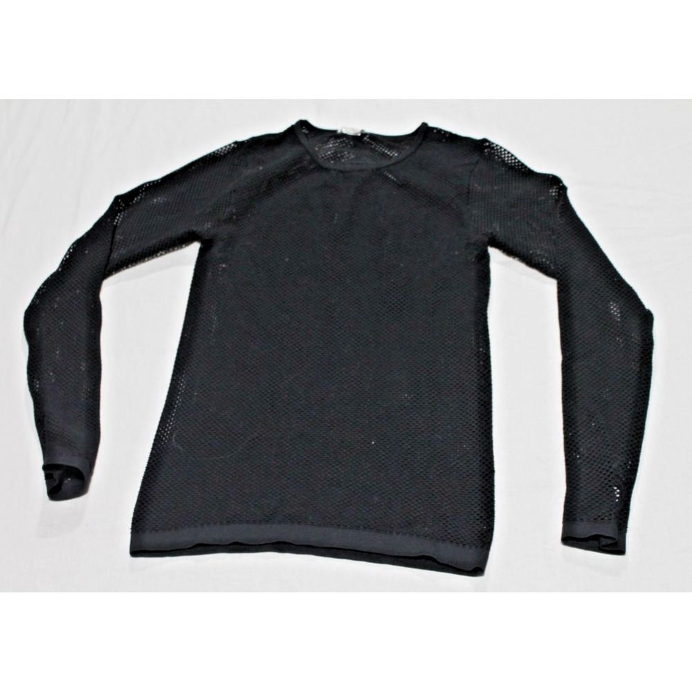 Forever 21 Black Sheer Mesh Long Sleeve Top Women's Size Unknown Festival Layer